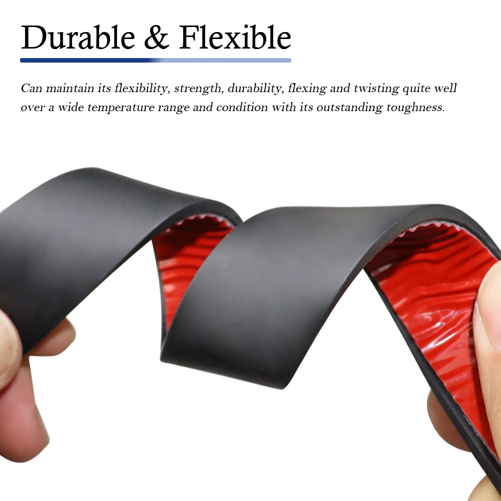Neoprene Rubber Strips Self Adhesive Solid Rubber Sheets, Rolls & Strips for DIY Gaskets Crafts Pads Seals Warehouse Flooring Neoprene Sheet with Adhesive Backing (1" Wide x 1/5" Thick x 10' Long)