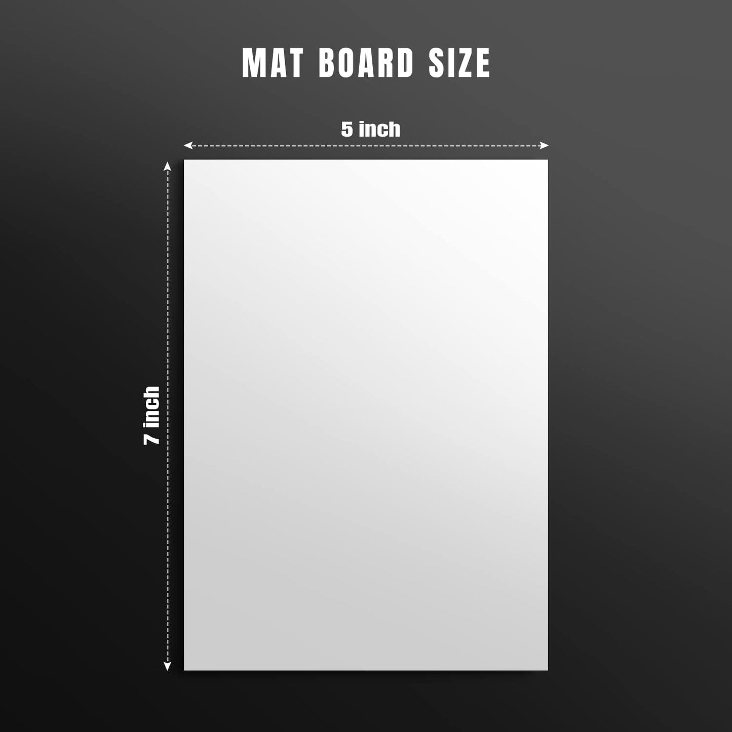 AUEAR, 15 Pack 5x7 Uncut Matte Boards, White Photo Mat Board Great for Picture Framing, Print, Artwork