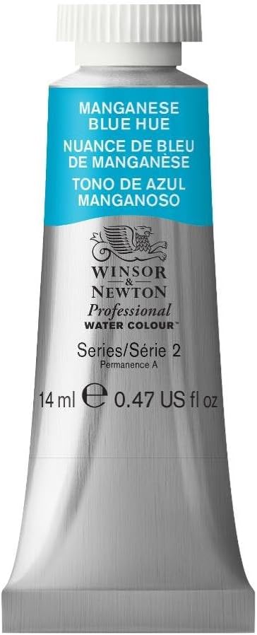 Winsor & Newton Professional Water Colour Paint, 0.47-oz Tube, Manganese Blue Hue