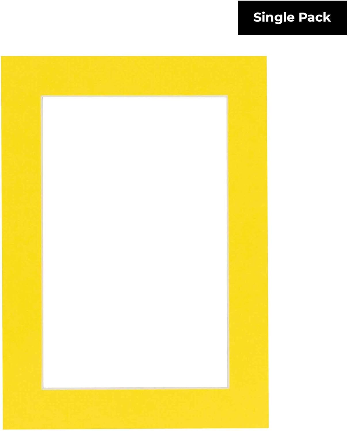 5x7 Mat for 8.5x11 Frame - Precut Mat Board Acid-Free Yellow 5x7 Photo Matte Made to Fit a 8.5x11 Picture Frame, Premium Matboard for Family Photos, Show Kits, Art, Picture Framing, Pack of 1 Mat