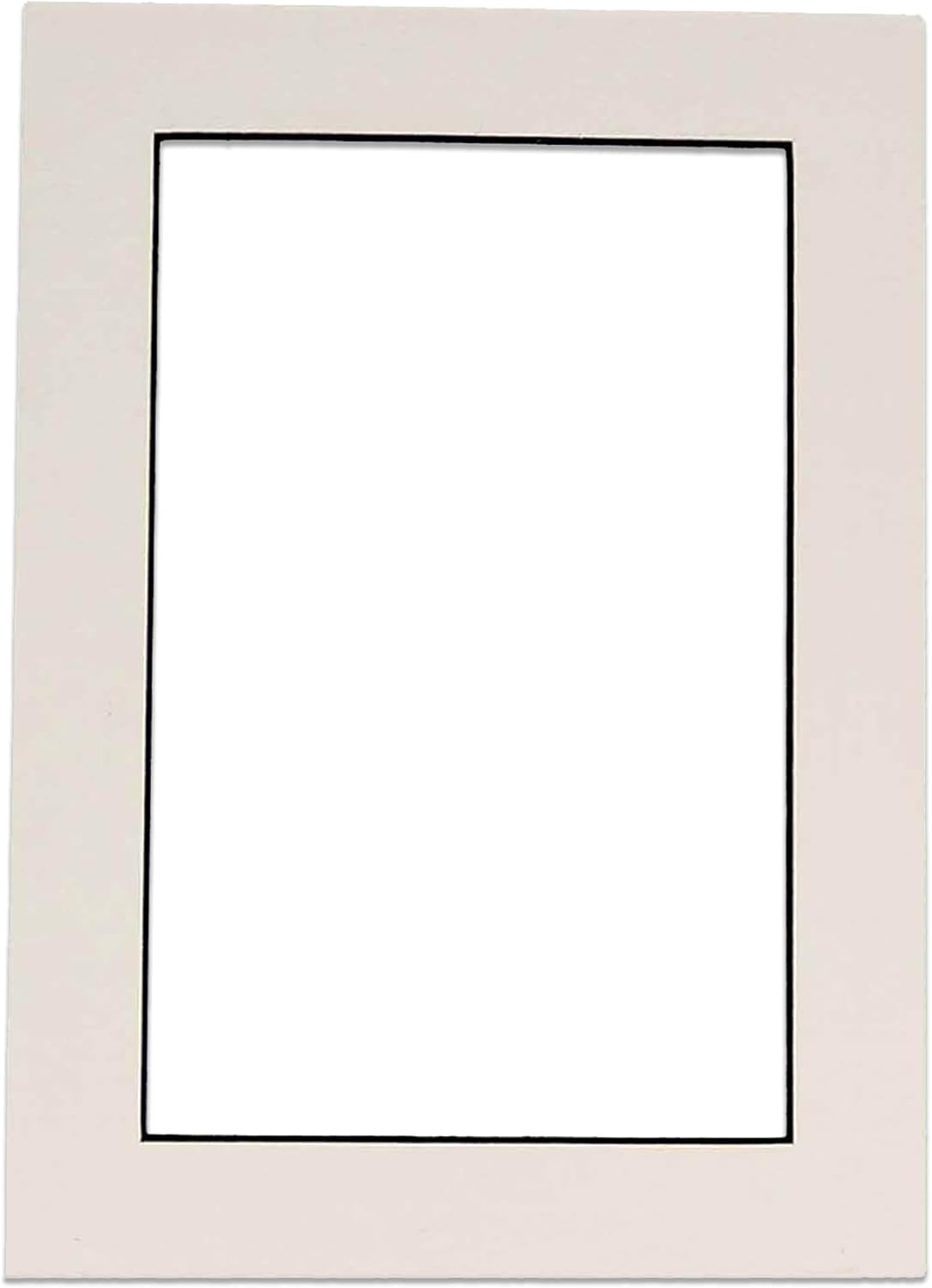 8x10 Mat Bevel Cut for 5.5x8.5 Photos - Acid Free White with Black Core Precut Matboard With Backing Board and Crystal Clear, Self Seal Photo Mat Bag - For Pictures, Photos, Framing - 4-ply Thickness