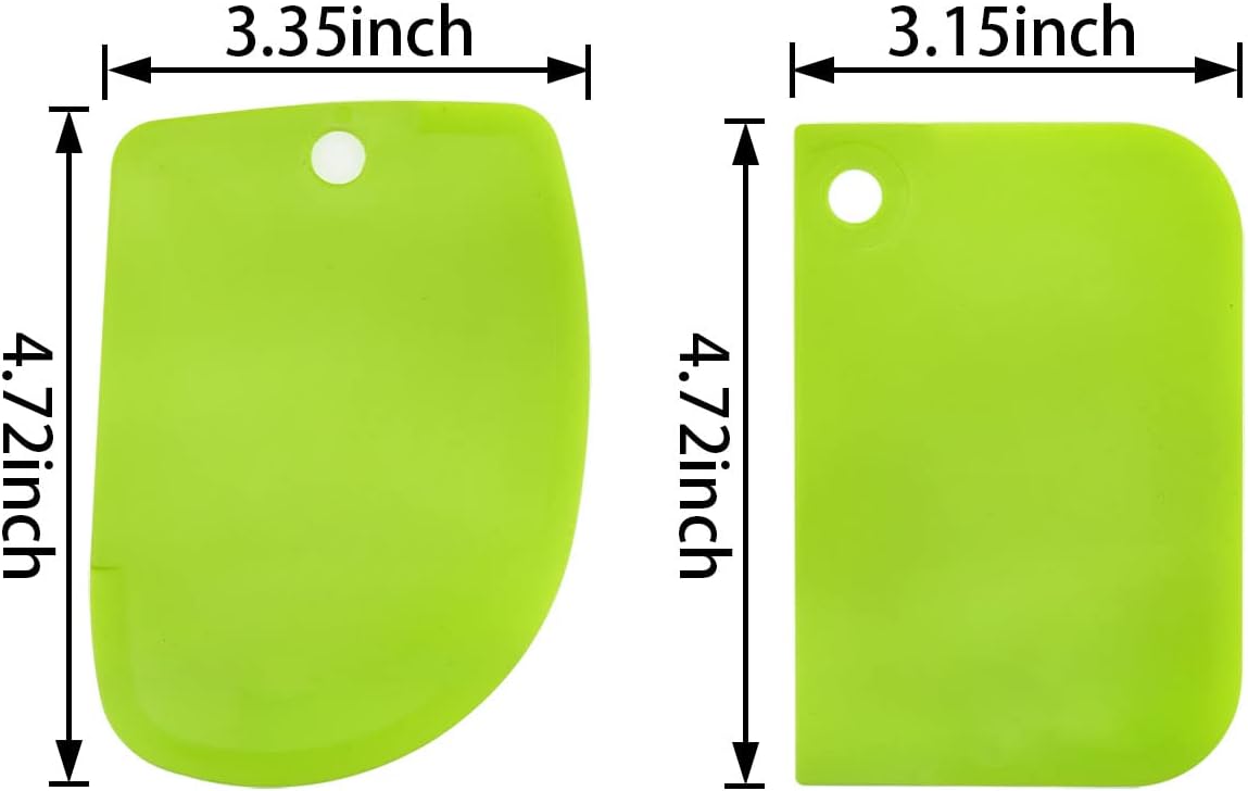Lovelysp 6 pieces of plastic Clay Scraper, Carving soft clay engraving knife, Clay Scraper,Industrial clay scraper, Engraving tool, Pottery tool(Green)-1 set.