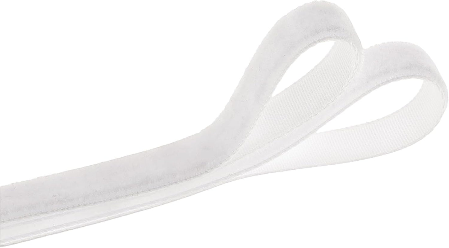Vintage White Velvet Ribbon Christmas Ribbon for Gift Wrapping Crafts Christmas Tree Ornaments Garland Decorations, 5/8 Inch X 25Yd