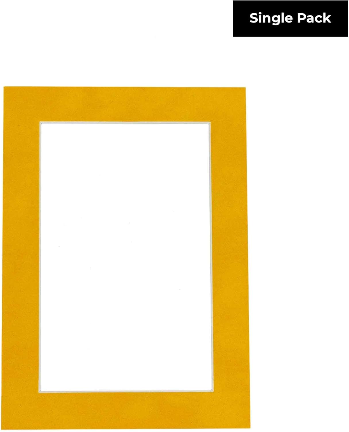 8x10 Mat Bevel Cut for 5.5x8.5 Photos - Acid Free Bright Yellow Precut Matboard - For Pictures, Photos, Framing - 4-ply Thickness