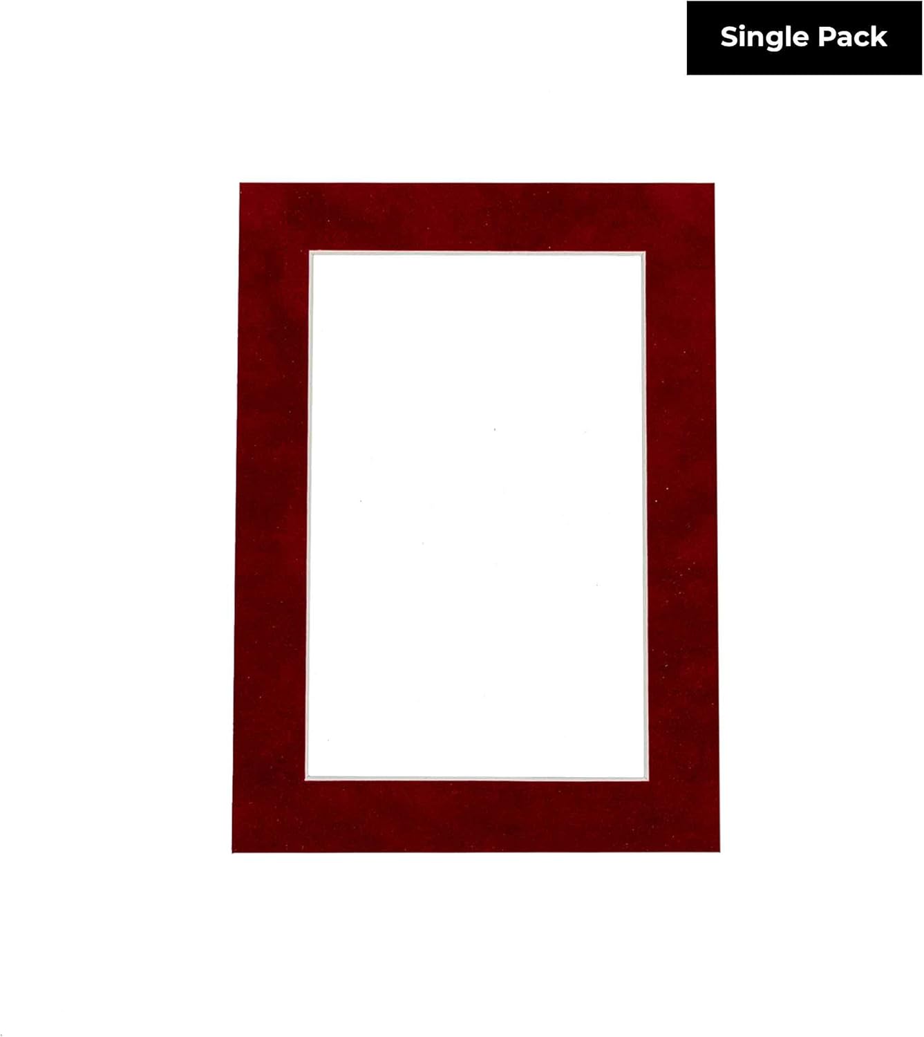 Poster Palooza 8x10 Mat Bevel Cut for 6x8 Photos - Acid Free Bright Red Suede Precut Matboard - for Pictures, Photos, Framing - 4-ply Thickness