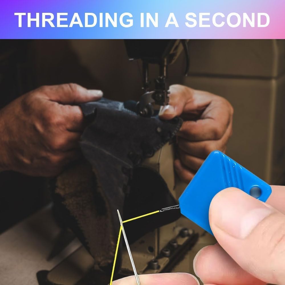 Automatic Needle Threaders for Hand Sewing, 2025 Upgrade Embroidery Floss, Sewing Machine Needle Threader, Sewing Supplies Tool, Fits All Needle Sizes (1, Color)