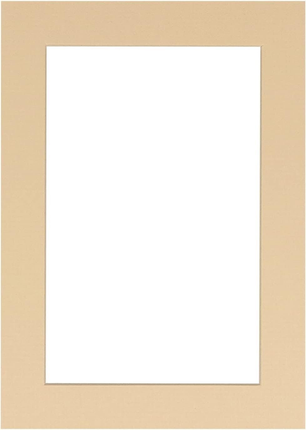 Pack of Ten Acid Free 11x14 Mats Bevel Cut for 8.5x11 Photos - Beige Precut Matboards With Backing Boards and Self Seal Photo Mat Bags For Pictures, Photos, Framing - 4-ply Thickness