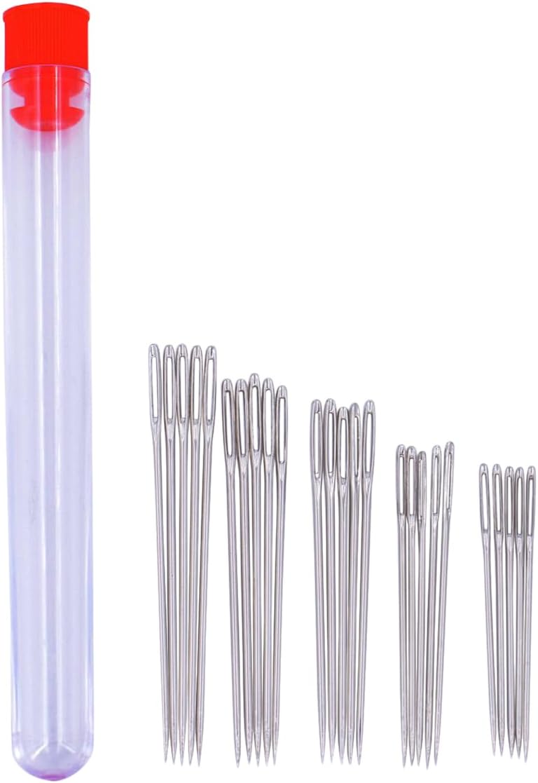 Sewing Kit for Teens & Petite Fingers | THIK-Grip Thimbles - Small (2) Medium (1) | Needles (55) | Ruler (1) | Fabric Clips (4) - Pins (100) (Not Heat Resistant) & More Supplies