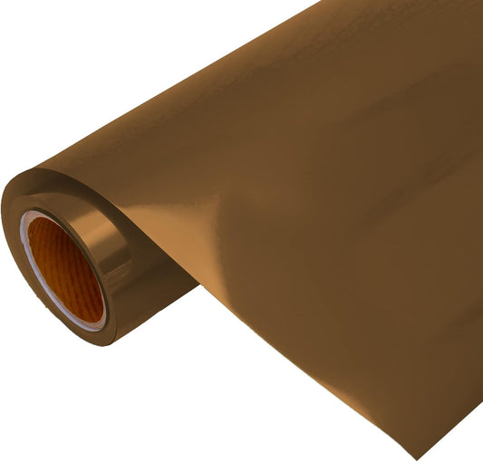 3 Yard x 20" Wide Roll Threadart Metallic Foil Brown Heat Transfer Vinyl Film | Compatible with Venture Explore and Maker, Silhouette Cameo, & Large Format Cutters