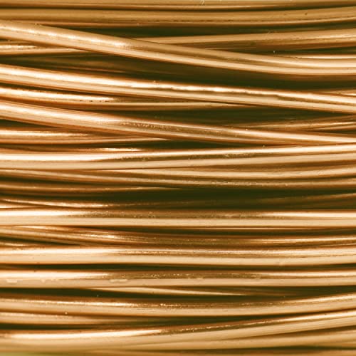 The Beadsmith Wire Elements Craft Wire – Tarnish Resistant, Soft Temper, Round, Rose Gold Color – 1.6mm, 14 Gauge, 10 Foot Spool – Jewelry Making, Wire Wrapping, Floral, & Other DIY Crafts