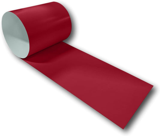 Eagle 1-24 Gauge KYNAR 500 Sheet Metal Flashing Rolls-10 FT Long-Heavy Duty-Commercial Grade-Roofing Flashing, Fascia Cover, Coping Cap-Multiple Sizes (18" x 10 FT, Regal Red)