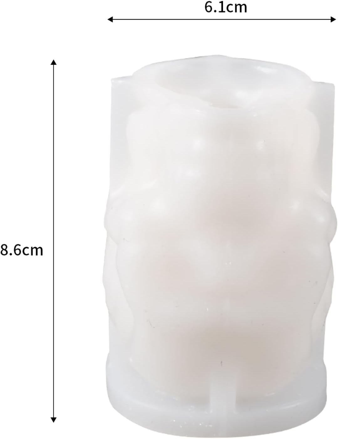 Skull Head Candle Mold - Resin Casting Silicone Molds for Home Decor & Candle Making Wave Spiral Mold