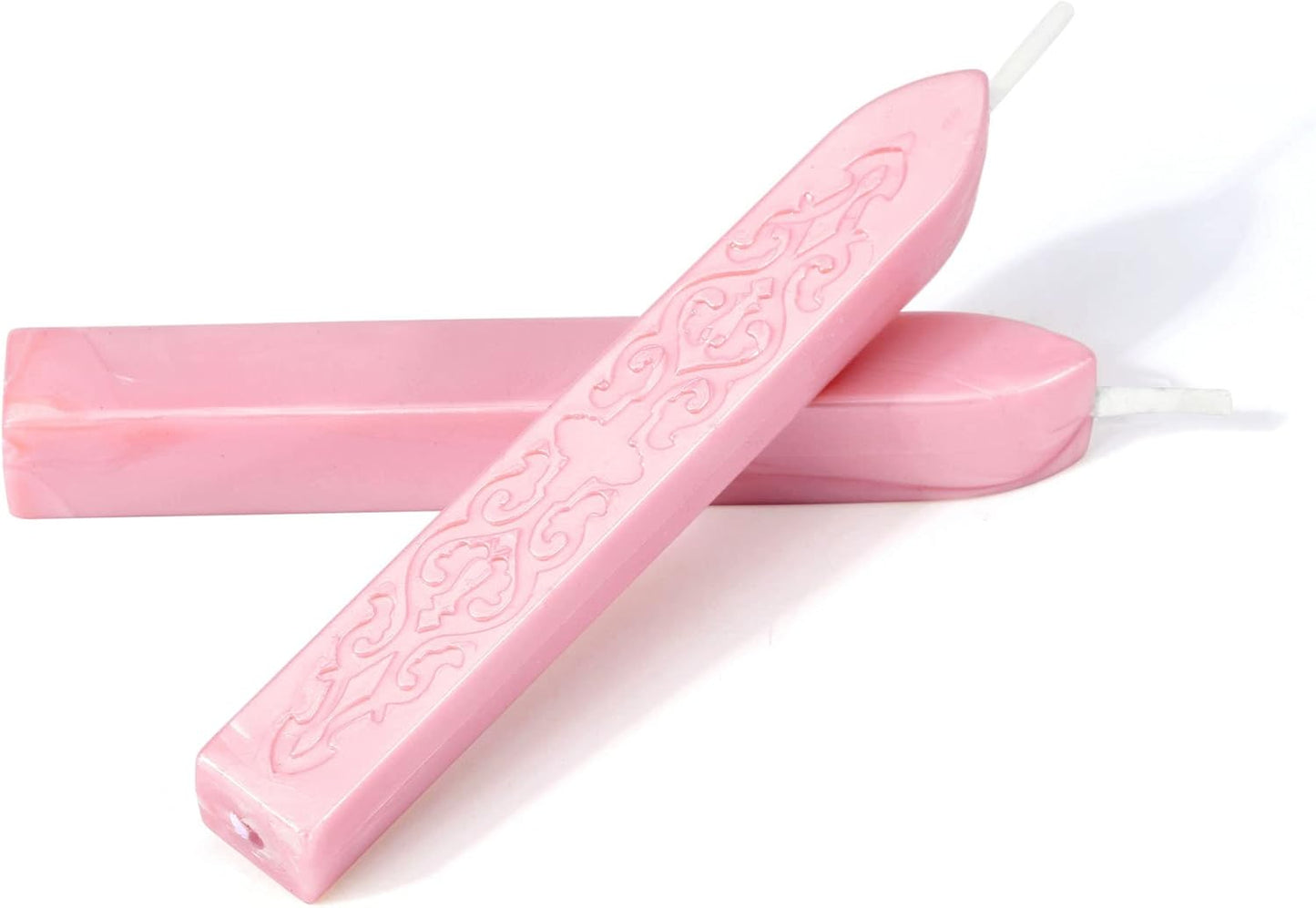 Yoption 5 Pcs Totem Fire Manuscript Sealing Sticks with Wicks Multi-Color Cord Wick Sealing Wax for Postage Letter Retro Vintage Wax Seal Stamp (Pink)