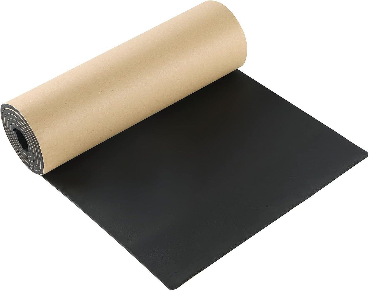 MYFULLY Sponge Neoprene Roll with Adhesive, Waterproof Foam Rubber Sheet Cut to Multiple Dimensions and Lengths for Shock Pad, Gaskets, DIY, Crafts (1/4" Thick x12 Wide x 54" Long)