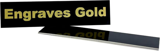 Blank Metal Plates for Laser Engraving - 4 Pack | Aluminum Sheets 0.020" Thick | CO2, Diode, Fiber Laser Compatible | Multiple Sizes & Colors (Black (engraves gold), .75x2 inch)