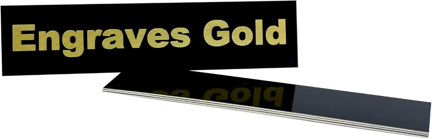Blank Metal Plates for Laser Engraving - 4 Pack | Aluminum Sheets 0.020" Thick | CO2, Diode, Fiber Laser Compatible | Multiple Sizes & Colors (Black (engraves gold), 8.25x11.25 inch)