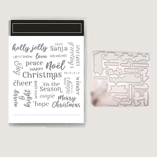 2025-2026 Stamps and Dies for Card Making, Stamps and Dies Set 2025 for Christmas and Halloween, Die Cut DIY Various Festivals Album Scrapbooking Birthdays Greeting Card (M4291)
