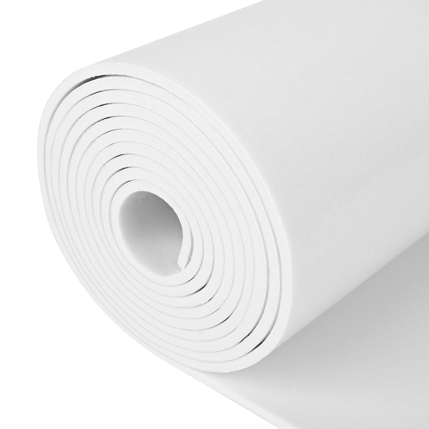 Sponge Neoprene Foam Rubber Sheet with Adhesive, 12 in x 81 in x 1/8 in Multi-Function Soundproof High Density Waterproof Rubber Mat, Perfect Cosplay Easy Cut DIY Neoprene Padding Roll - White