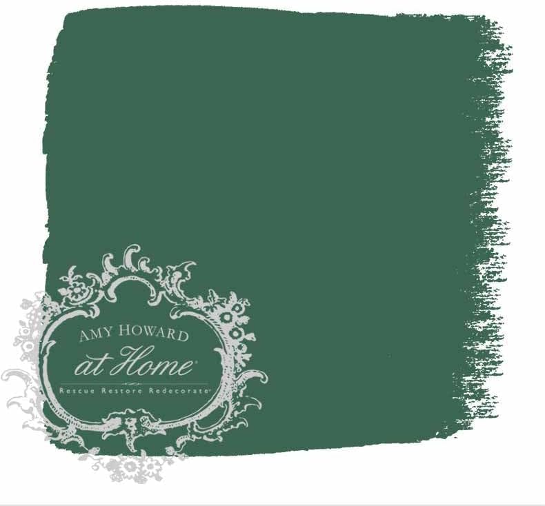 AMY HOWARD AT HOME Chalk-Based One Step Paint for Furniture, Cabinetry, Decor, Finish, and More | No Stripping, Sanding, or Priming | Dark Base | 32 Ounce | Cranley Garden