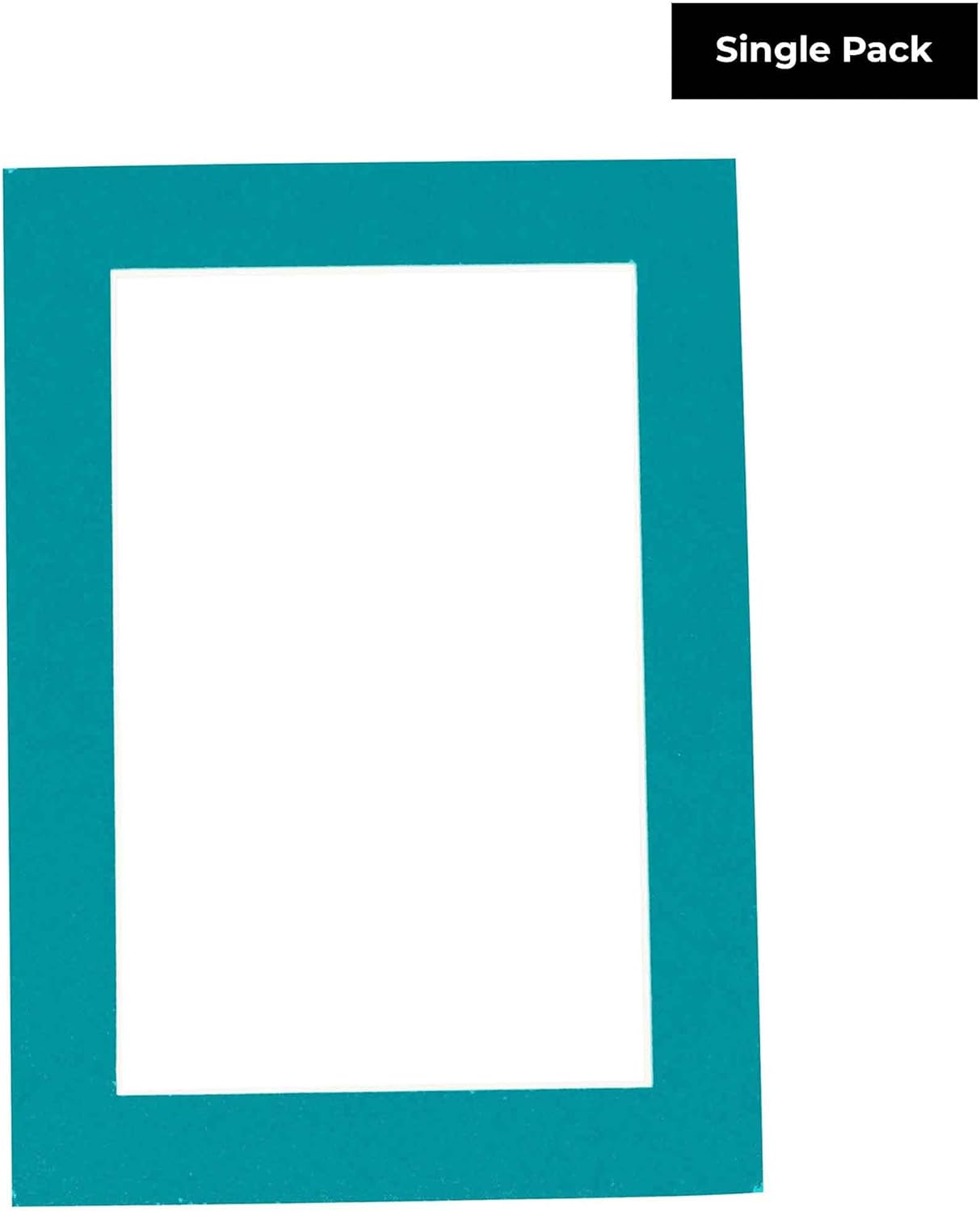 6x8 Mat for 8x10 Frame - Precut Mat Board Acid-Free Show Kit with Backing Board, and Clear Bags Teal Blue 6x8 Photo Matte Made to Fit a 8x10 Picture Frame Matboard for Framing, Pack of 1 Mat