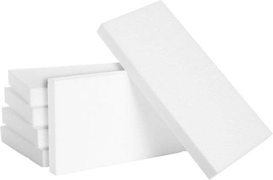 Juvale Craft Foam Blocks - 6-Pack, 12 x 6 x 1 in, White - Flat Foam for Flowers - DIY Floral Arrangement