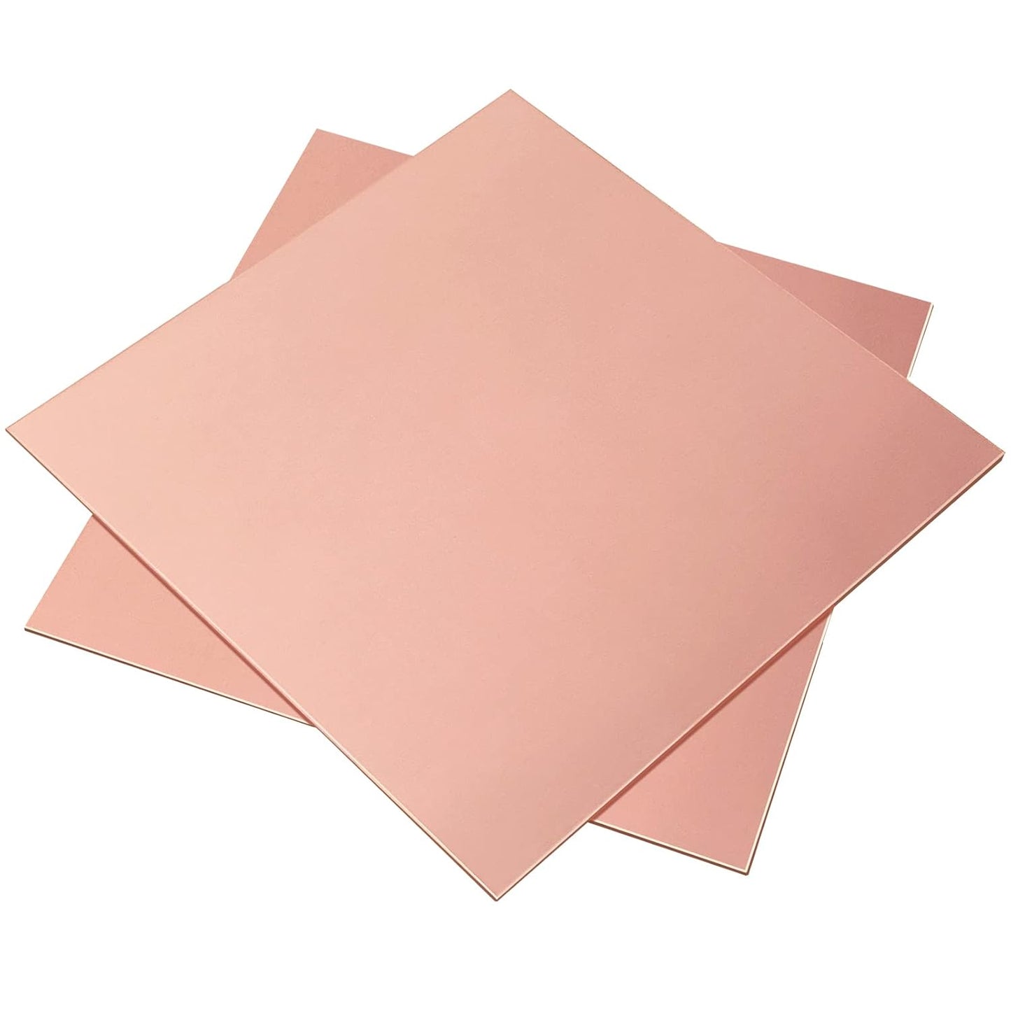 2 Pieces 99.9% Pure Copper Sheet, 8" x 10", 24 Gauge(0.5mm) Thickness, Film Attached Copper Plate, Great for Jewelry, Crafts, modelers