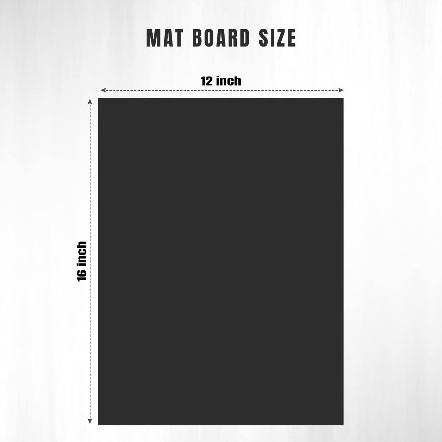 AUEAR, 15 Pack 12x16 Uncut Matte Boards Black Photo Mat Board Great for Picture Framing, Print, Artwork