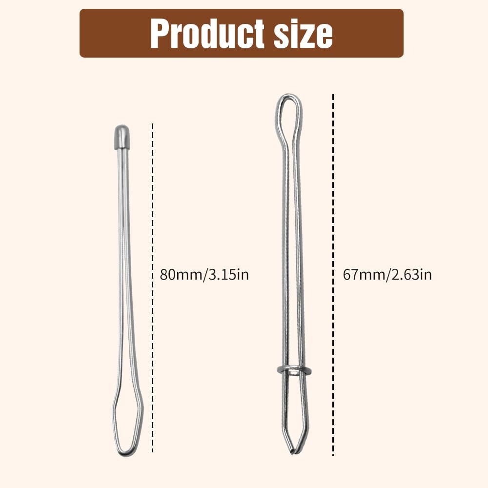 8 PCS DIY Rope Threader Clip, Drawstring Threader Tool Set, Sewing Loop Turner Hooks Metal Easy Pull Drawstring Threader with Tweezer Sewing Tool for Drawstring Replacement for Hoodies, Shorts, Pants