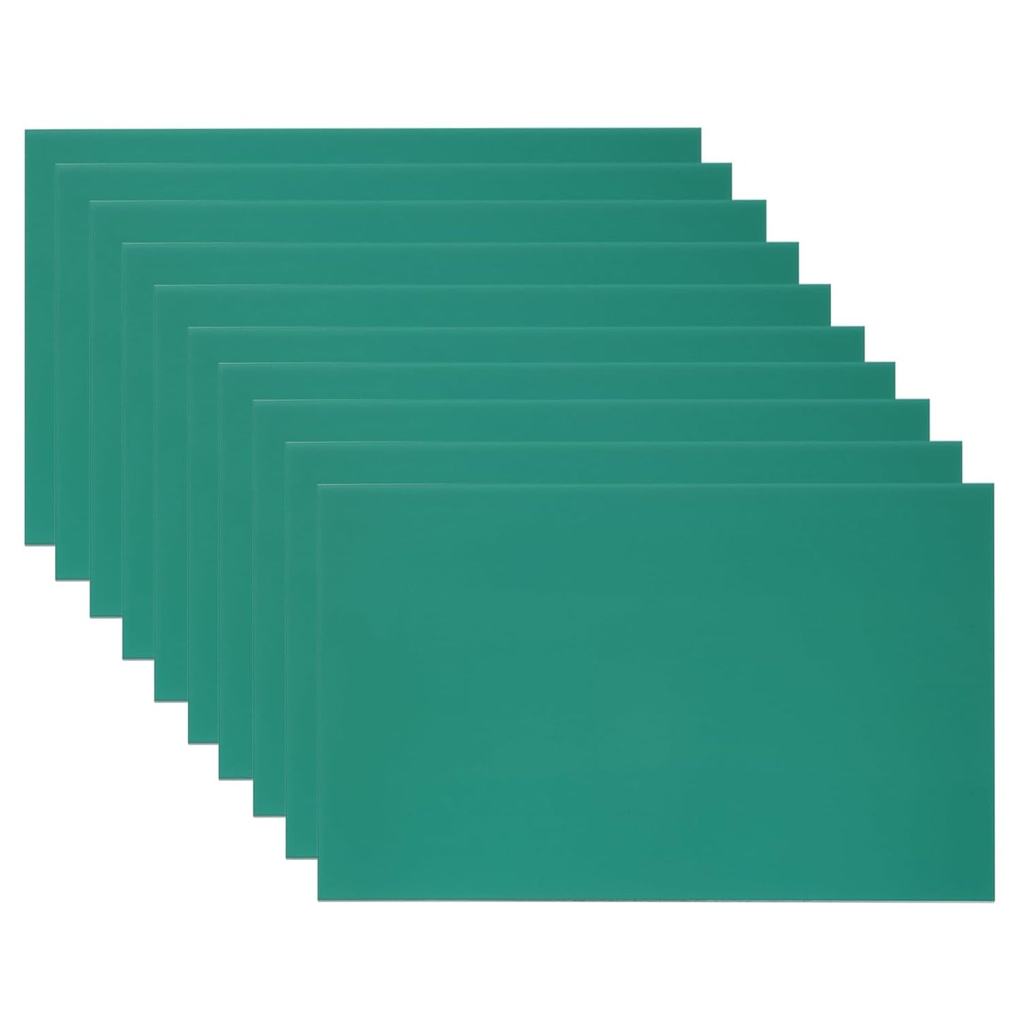 PATIKIL 5x8 Inch Anodized Aluminum Sheet Metal, 10Pcs Laser Plates Engraving Blanks 0.5MM Thin Rectangle for Crafting DIY House Laser Engraving, Green