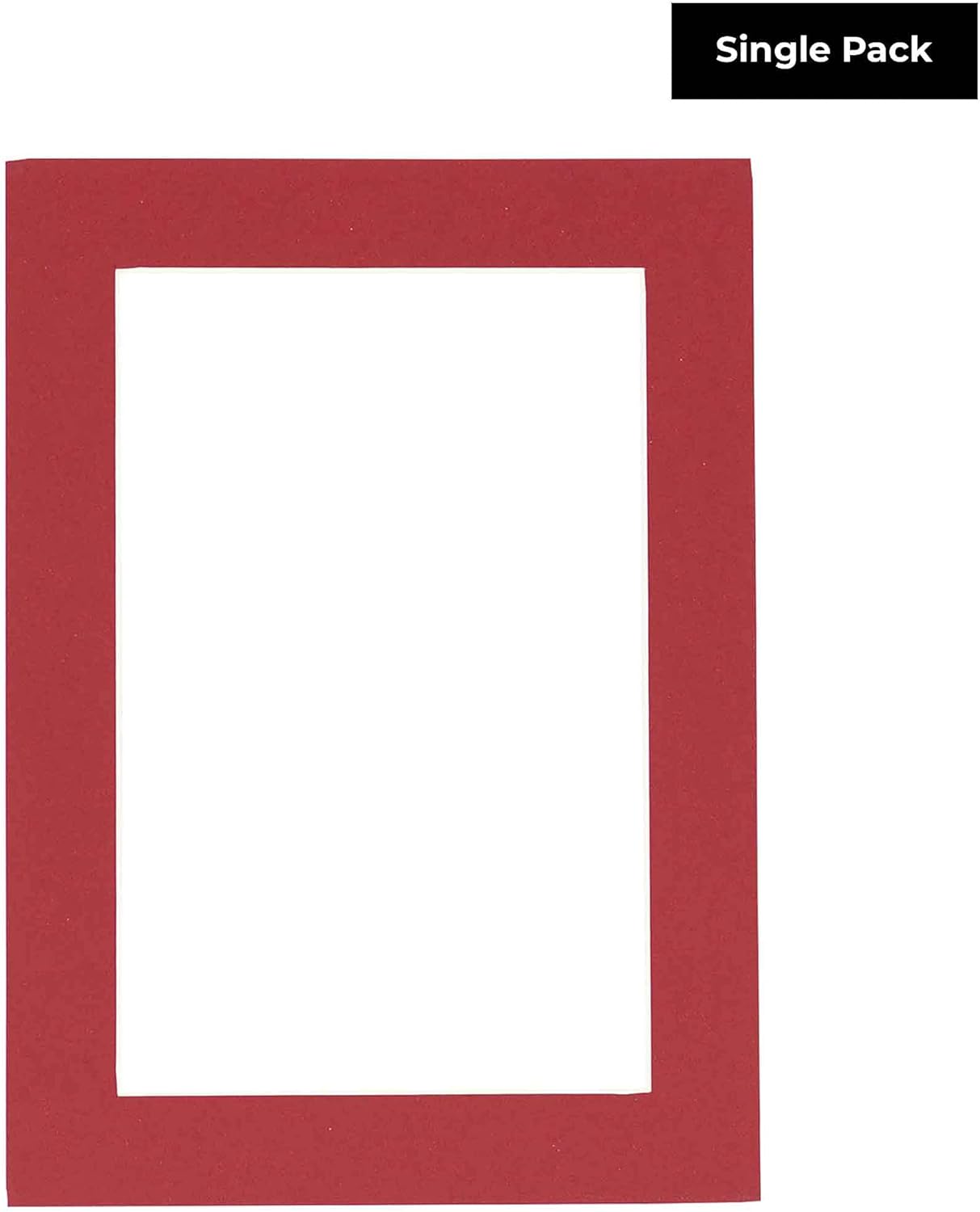 11x14 Mat for 8.5x11 Photo - Precut Deep Red Picture Matboard for Frames Measuring 11 x 14 Inches - Bevel Cut Matte to Display Art 8.5 x 11 Inches - Acid Free ONE MAT with Backing Board & Clear Bag