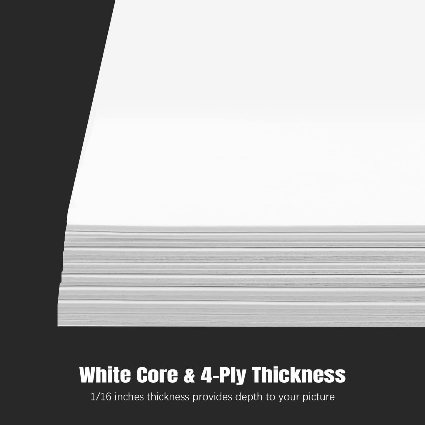 AUEAR, 15 Pack 8.5x11 Uncut Matte Boards White Photo Mat Board Great for Picture Framing, Print, Artwork