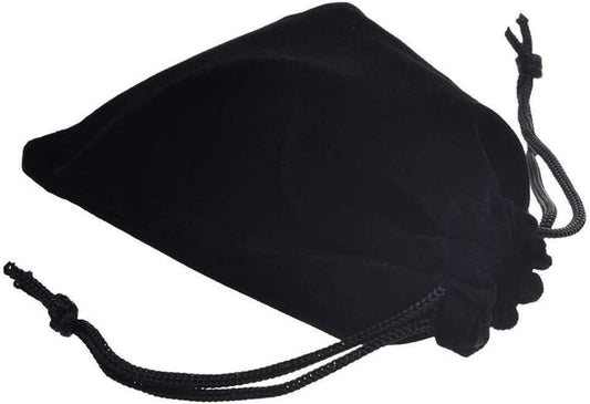 Colorsheng 20pcs 3.5 "X 4.5" Velvet Drawstring Cloth Jewelry Pouches Gift Candy Bags Wedding Headphones Bag (Black)
