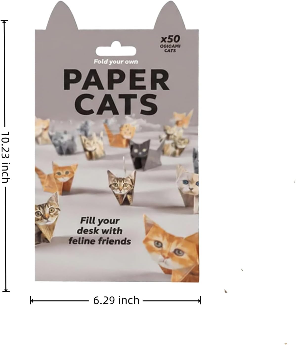 DIY Paper Cats Origami Kit - 50/30 Sheets DIY Paper Origami to Fold Your Own Cute Cat/Dog/Dino Figures - Perfect Desk Origami Cats Decoration & Creative Gift for Kids, Adults & Cat Lovers (Dino)