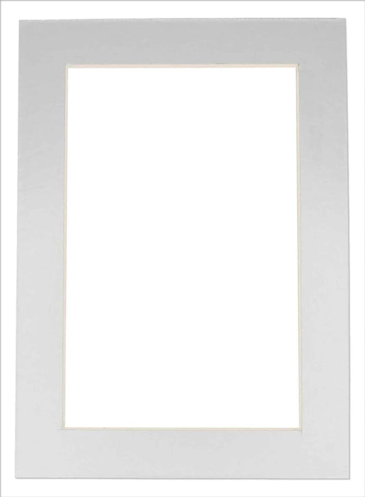 5x7 Mat for 8.5x11 Frame - Precut Mat Board Acid-Free Show Kit with Backing Board, and Clear Bags Metallic Silver 5x7 Photo Matte Made to Fit a 8.5x11 Picture Frame Matboard for Framing, Pack of 1 Mat