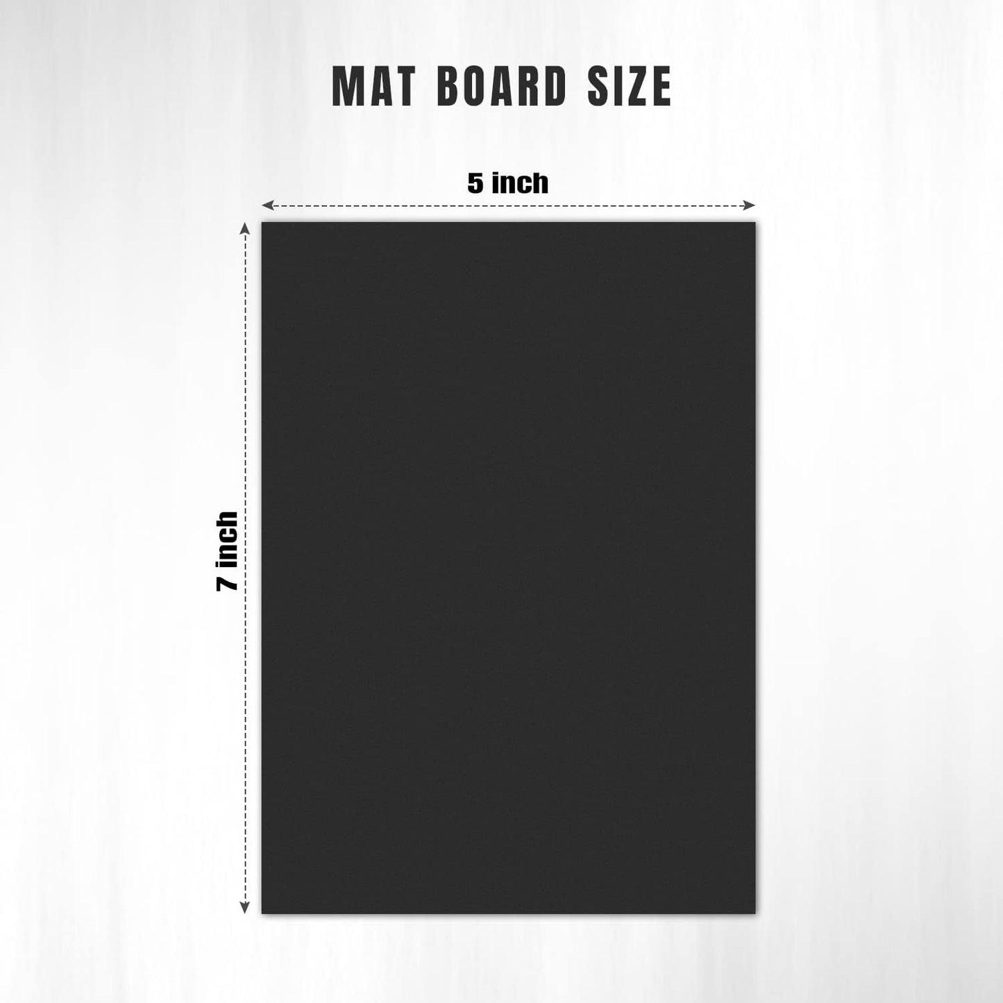 AUEAR, 15 Pack 5x7 Uncut Matte Boards Black Photo Mat Board Great for Picture Framing, Print, Artwork