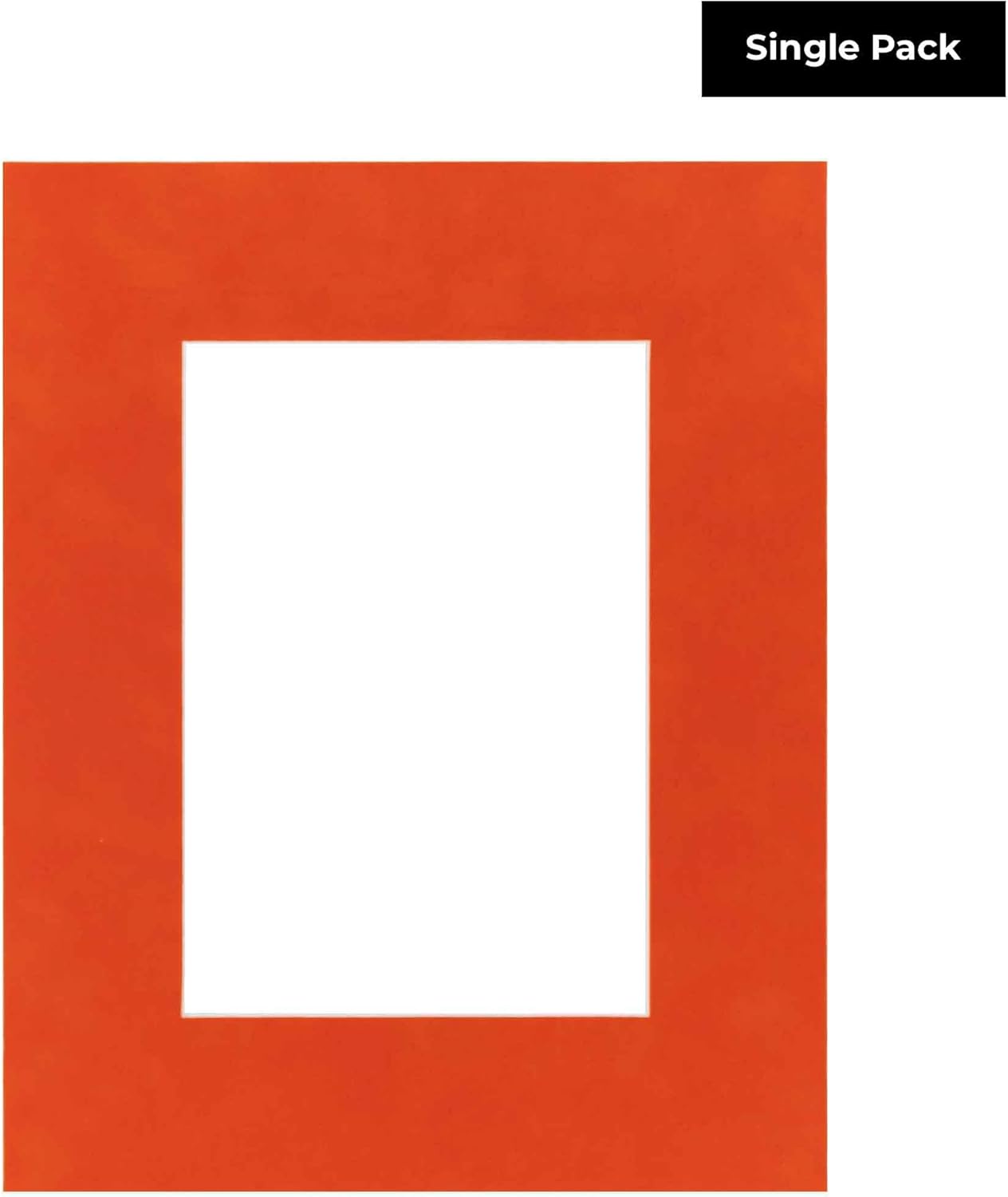 Poster Palooza 8x10 Mat Bevel Cut for 6x8 Photos - Acid Free Orange Suede Precut Matboard - For Pictures, Photos, Framing - 4-ply Thickness