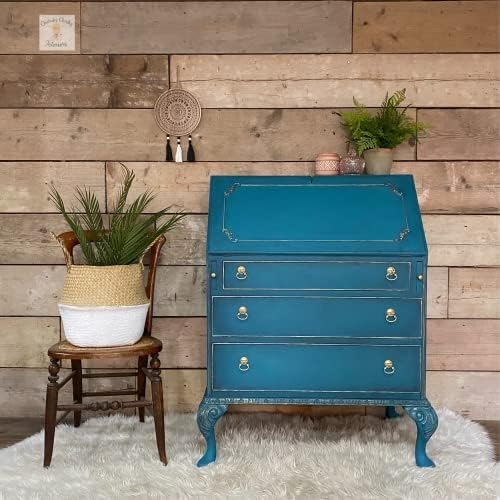 Dixie Belle Paint Company Chalk Finish Furniture Paint - Antebellum Blue (1 Gallon - 128oz) - Matte Dark Teal Chic Chalk Mineral DIY Furniture Paint
