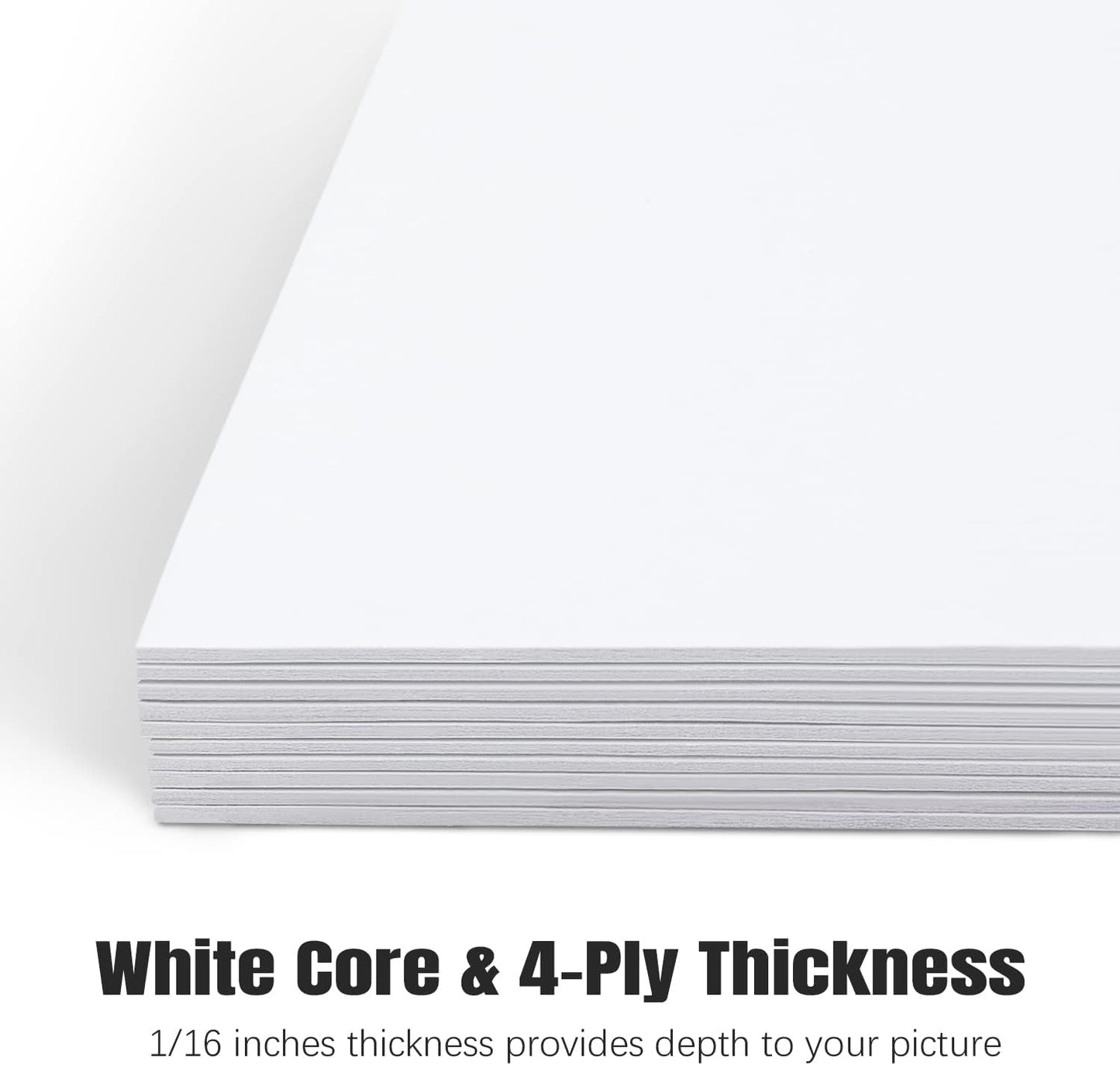 AUEAR, 10 Pack 16x20 Uncut Matte Boards White Photo Mat Board Great for Picture Framing, Print, Artwork