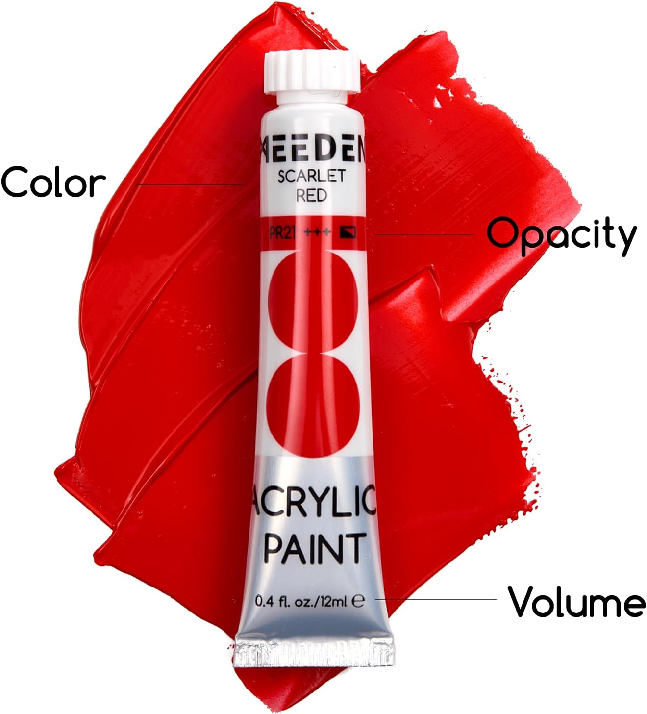 MEEDEN Beginners Acrylic Paint Set: 48 Colors 12ml/0.41 fl oz Heavy Body Starter Set - Non-toxic Rich Pigments Art Paint for Kids Adults Hobbists Painting on Canvas Wood Fabric Craft