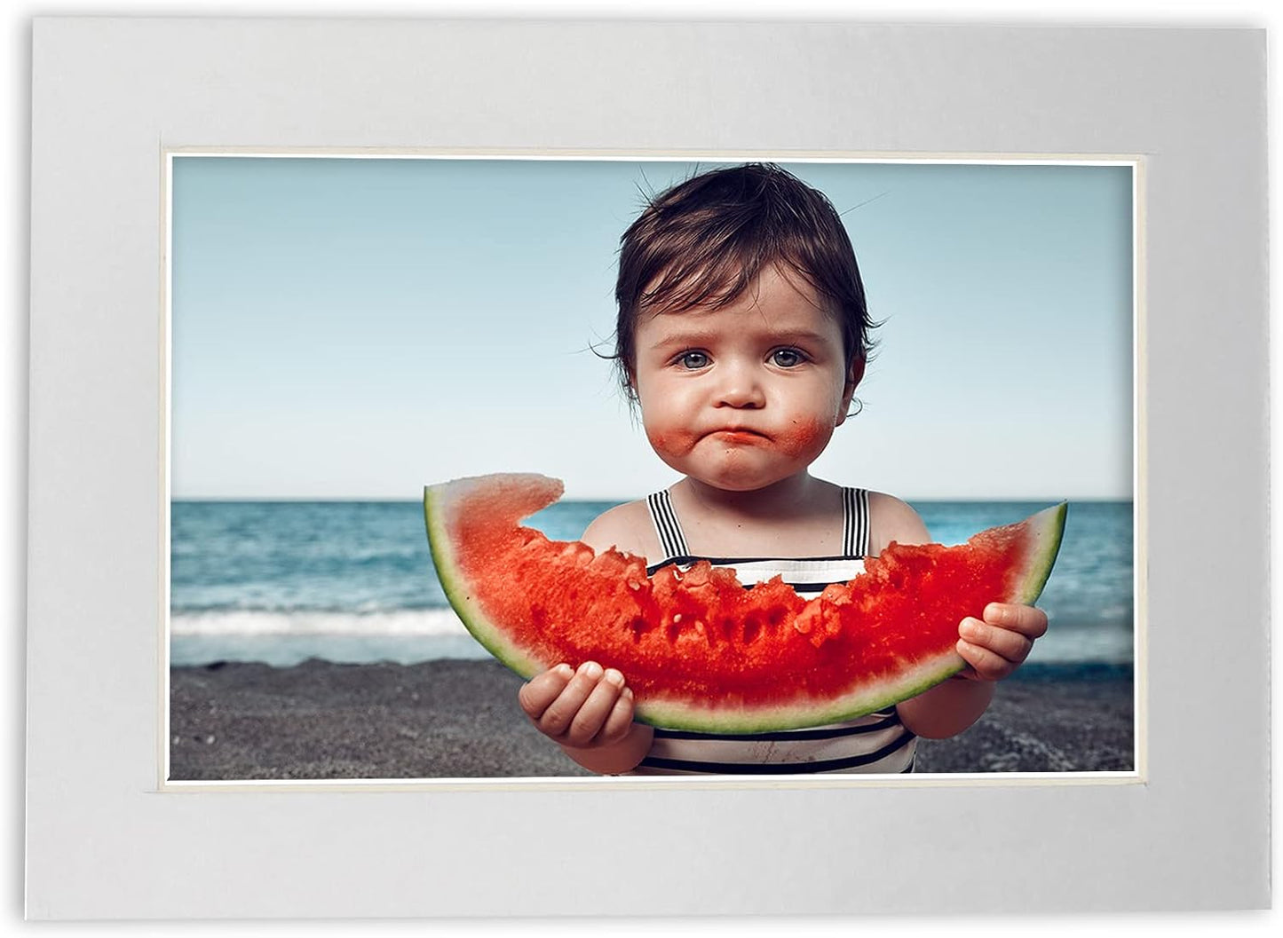 6x8 Mat for 8x10 Frame - Precut Mat Board Acid-Free Metallic Silver 6x8 Photo Matte for a 8x10 Picture Frame, Premium Matboard for Family Photos, Show Kits, Art, Picture Framing, Pack of 25 Mats
