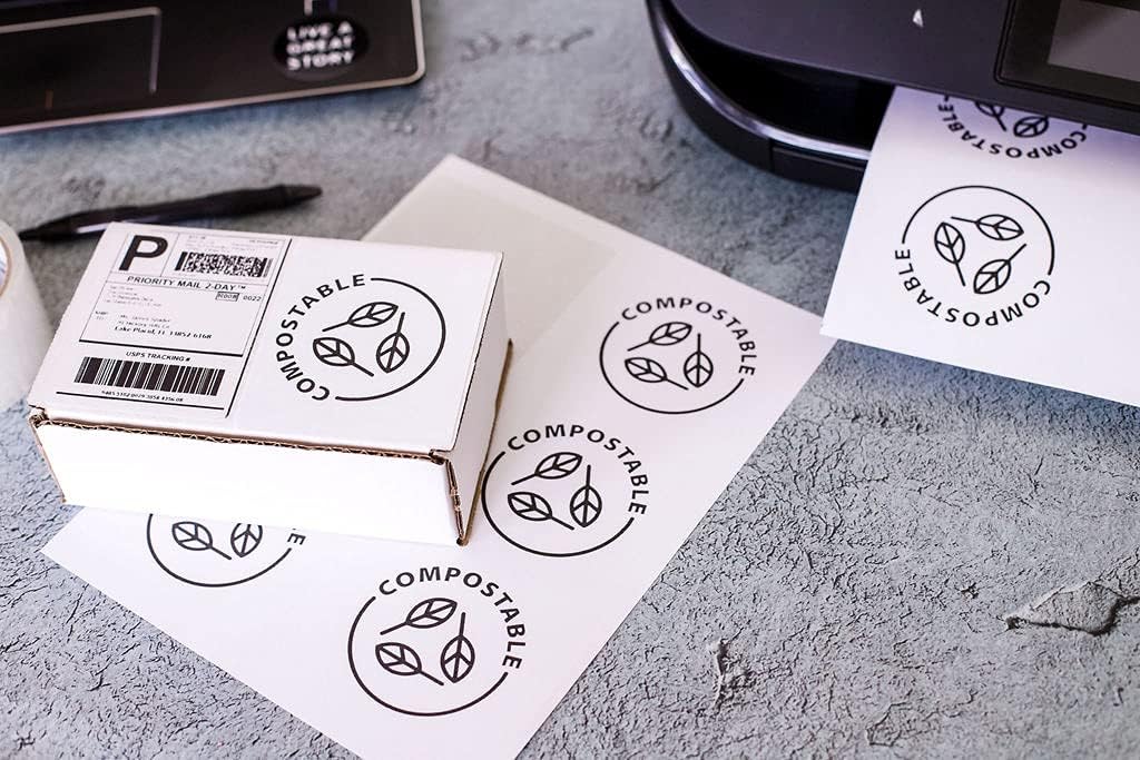 Premium Label Supply White Sticker FBA Labels – 4" x 3.33" – Laser/Inkjet Compatible – (6 per Sheet), 500 Sheets - 3,000 Total Adhesive Labels