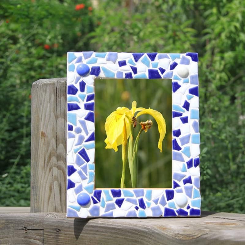 1.1LB Irregular Ceramics Mosaic Tiles, Mosaic Pieces Stones for DIY Mosaic Making Craft Hobby Arts Home Wall Decoration (White)