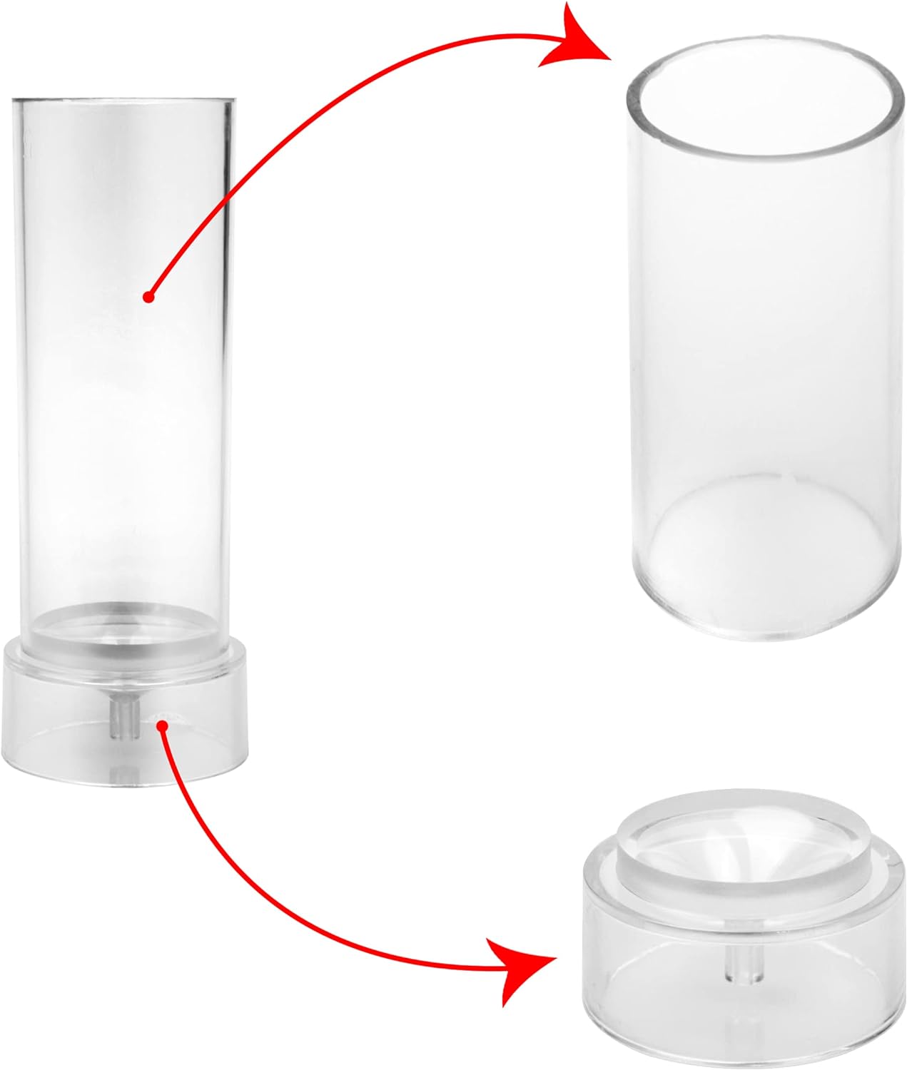 MILIVIXAY 2PCS Pillar Candle Mold -Height: 4.0inch,Diameter:2.0inch-30ft Long Wicks, 2pcs Wick Holders, a Mold Sealer and a Lead Wire Included as a Gift.