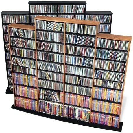 Prepac 4 Column Tall Cabinet Media Storage, 73.5" Wide, Black
