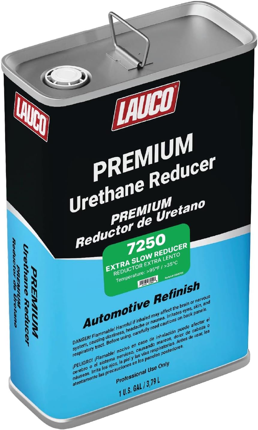 LAUCO Extra Slow Urethane Grade Reducer (7250), 1 Gallon, > 95°F - for Automotive Paint and Industrial Paint Use - High Performance Automotive Grade (Extra Slow - One Gallon)