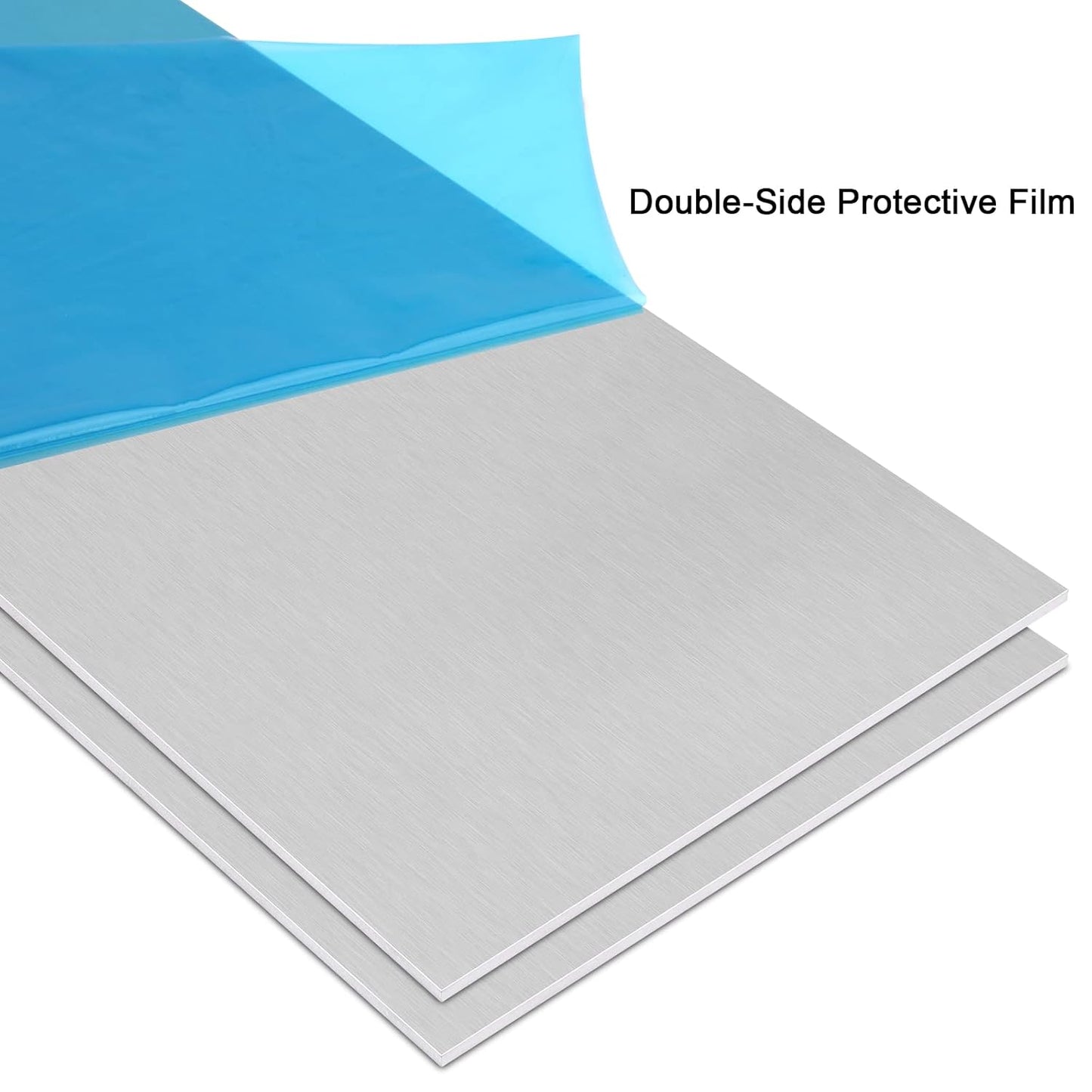 2Pack 6061 T651 Aluminum Sheet Metal 6 x 12 x 1/32(0.0315”) Inch Flat Plain Aluminum Plate Covered with Protective Film, Heat Treatable Rectangle 0.8mm Aluminum Metal Plate for Crafting, Industrial