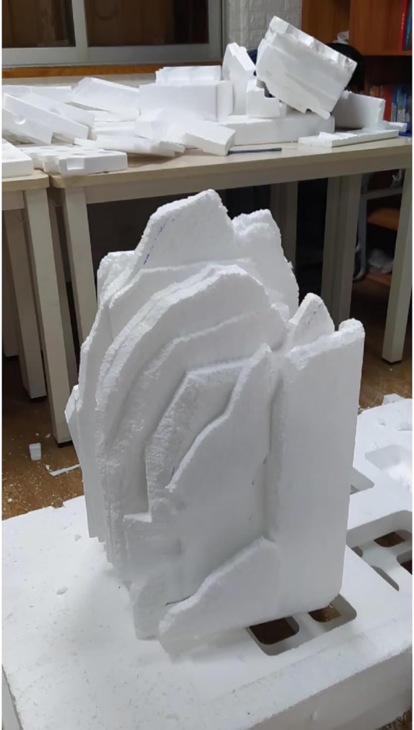 Crafare 12X8X1 Inch Craft Foam Blocks 4 Pack Polystyrene Foam Sheet Rectangle Foam Blocks for Arts School Projects Sculptures Floral Arrangements Modeling and Centerpieces