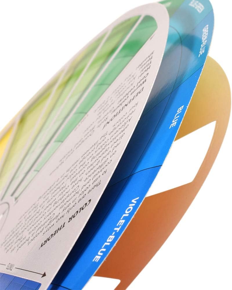 Creative Color Wheel, Paint Mixing Learning Guide Art Class Teaching Tool for Makeup Blending Board Chart Color Mixed Guide Mix Colours (9.25inch)