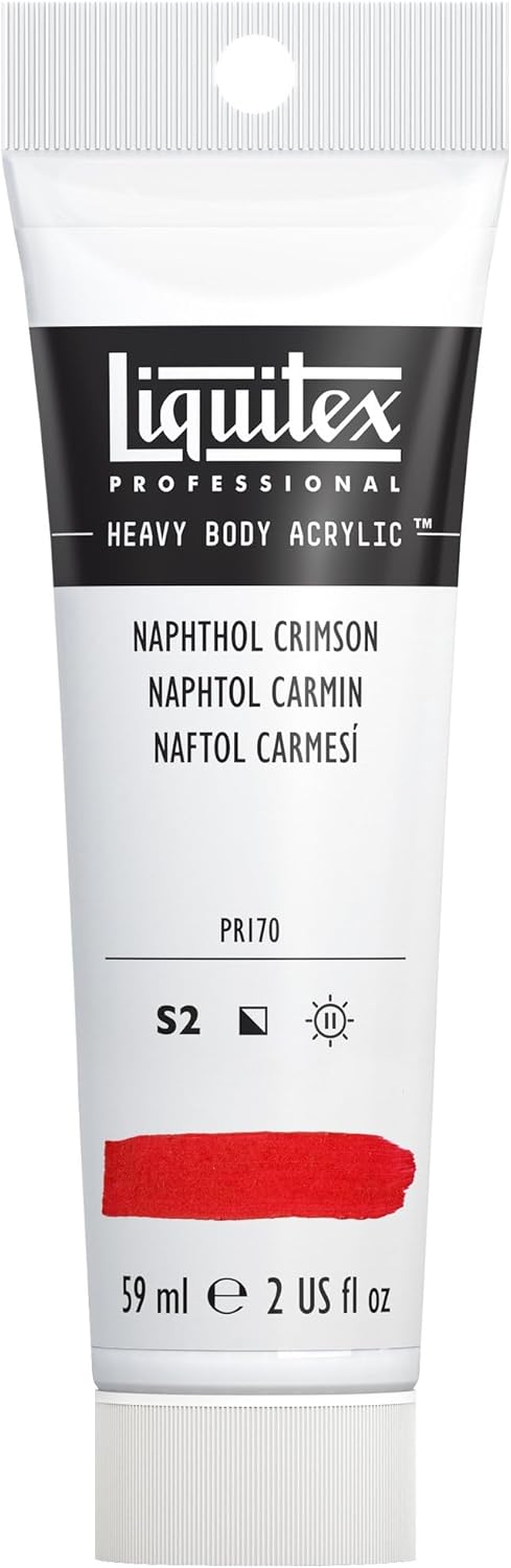 Liquitex Professional Heavy Body Acrylic Paint, 2-oz (59ml) Tube, Naphthol Crimson
