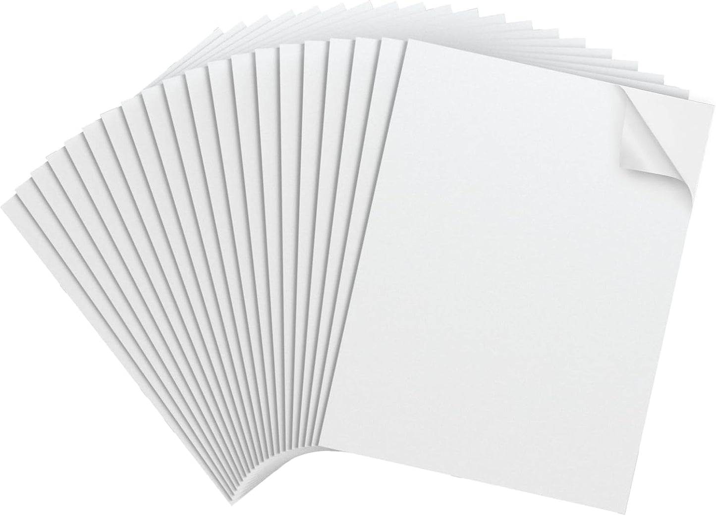 MEARCOOH White Self Adhesive Foam Sheets, 1mm Sticky Eva Foam Paper 9x12 Inch for Crafts(20PACK)